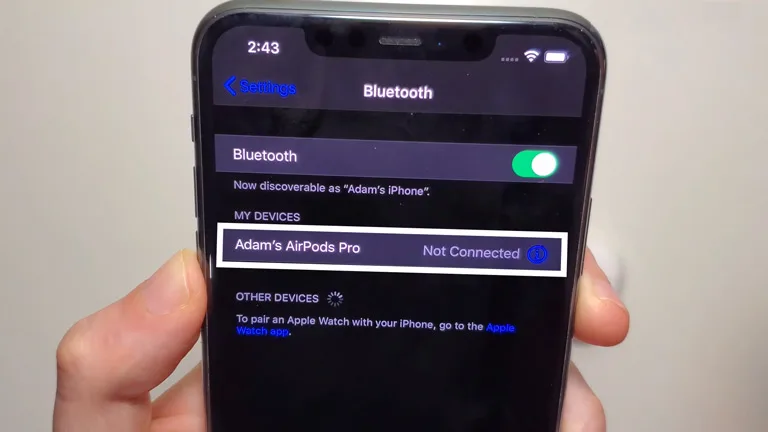Click on Info Icon Next to your AirPods Name Click on Info Icon Next to your AirPods Name