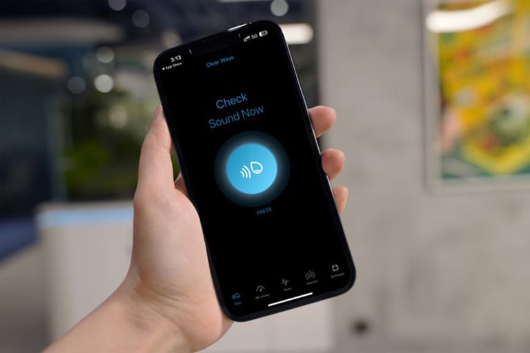 Clear Wave App sound check