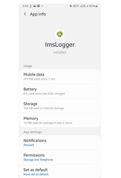 IMS Logger App Info