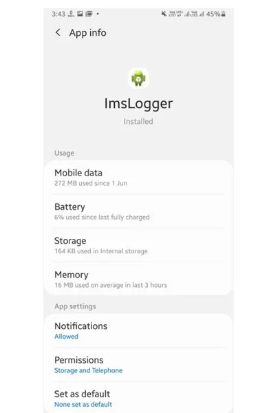 IMS Logger App Info