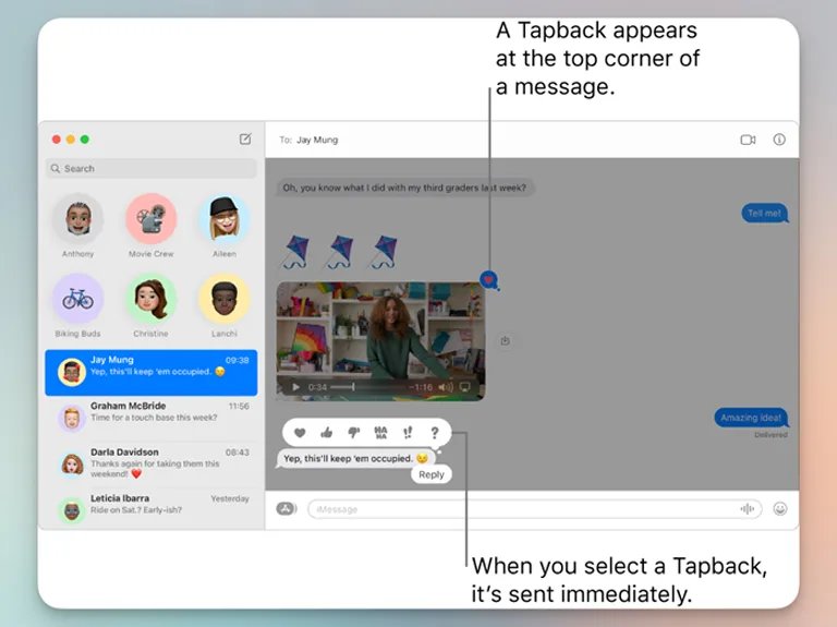 Emphasize Tapback Emphasize Tapback