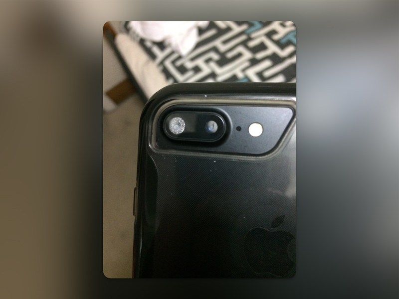iPhone back camera moist