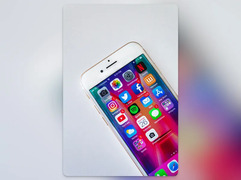 iPhone home menu