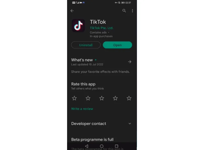 TikTok app TikTok app