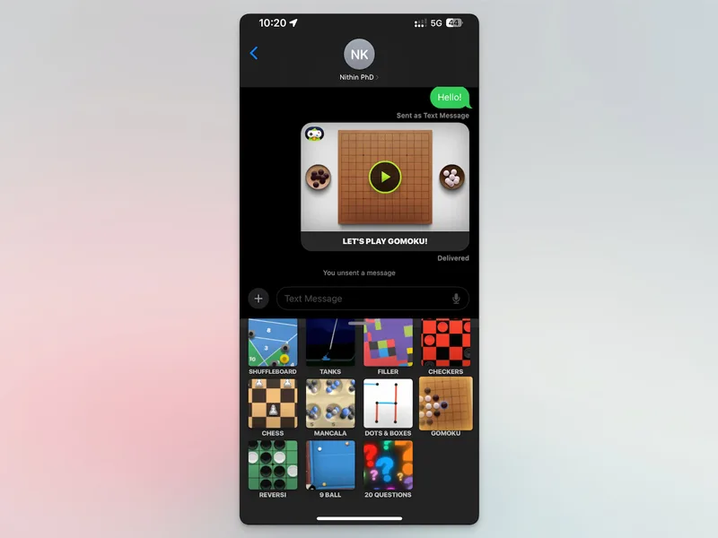 Gomoku on iMessage Gomoku on iMessage