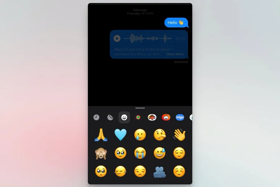 Adding stickers in iMessage