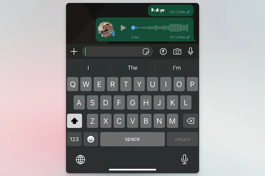Audio on WhatsApp Blue tick mark Audio on WhatsApp Blue tick mark