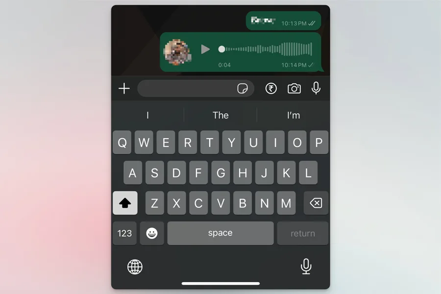 Audio on WhatsApp Grey tick mark Audio on WhatsApp Grey tick mark