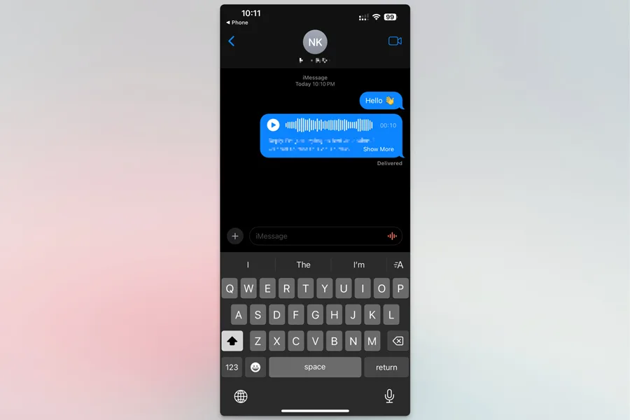 iMessage audio iMessage audio