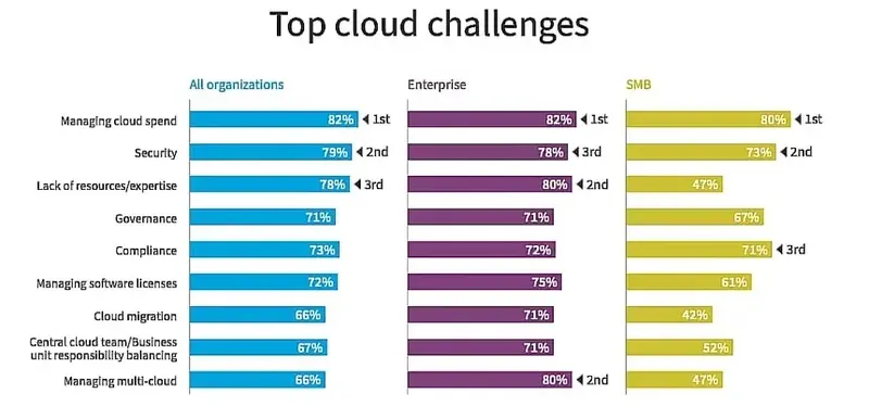 Biggest Cloud Challenges Faced By Organizations